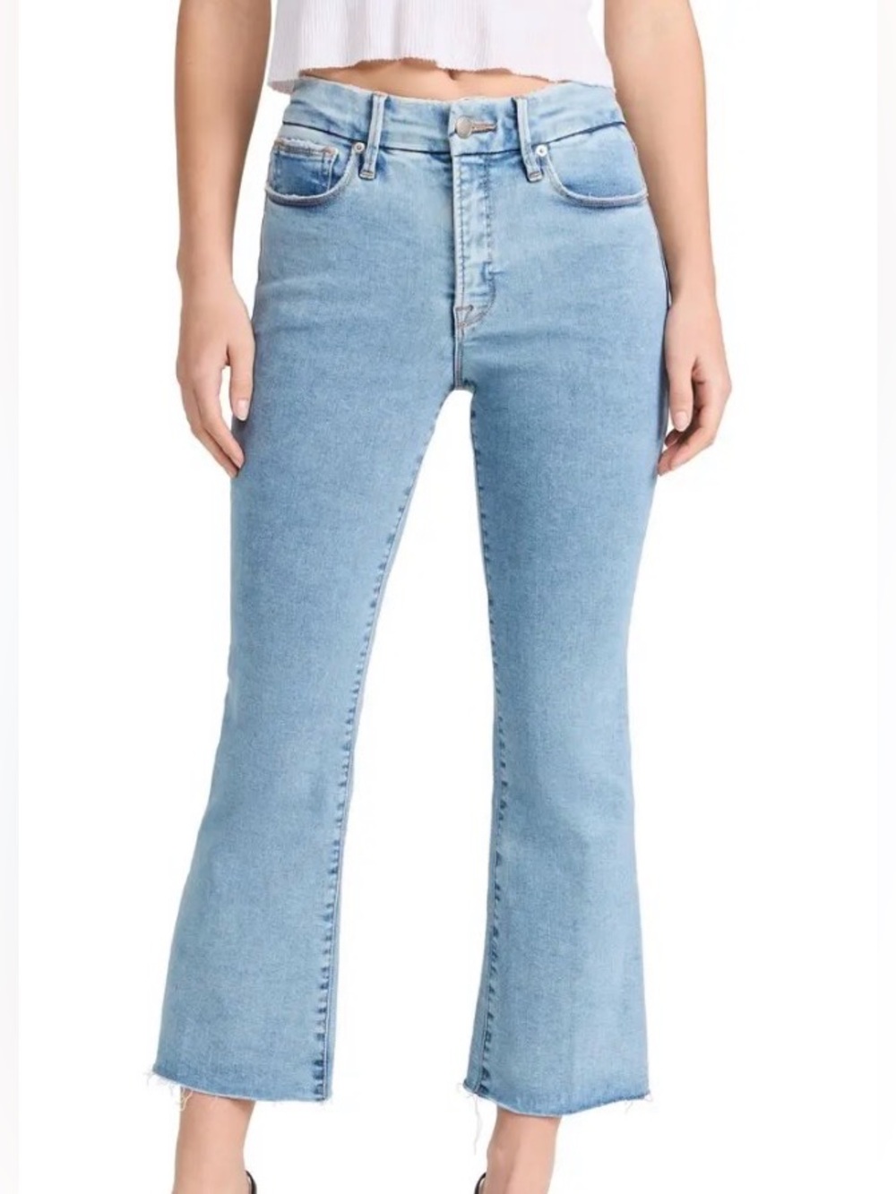Good American Good Legs Crop Mini Boot Jeans